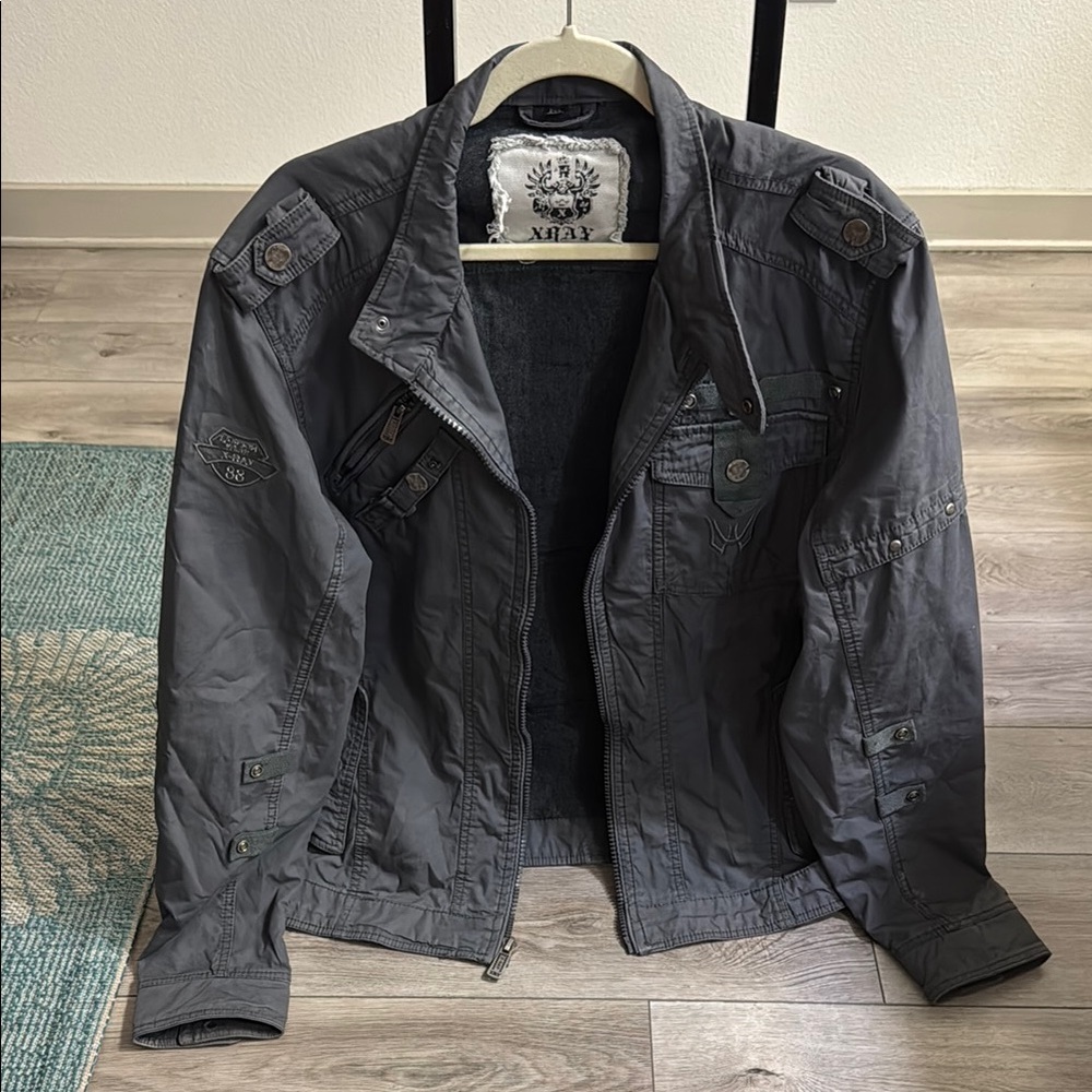 Gray Bomber Jacket Classic Style